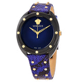 Versace Shadov Quartz Black Dial Blue Leather Strap Watch for Men - VEBM00418 Authentic Buy Shop Now