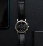 Burberry The City Chronograph Black Dial Black Leather Strap Watch for Men - BU9356 Authentic Buy Shop Now