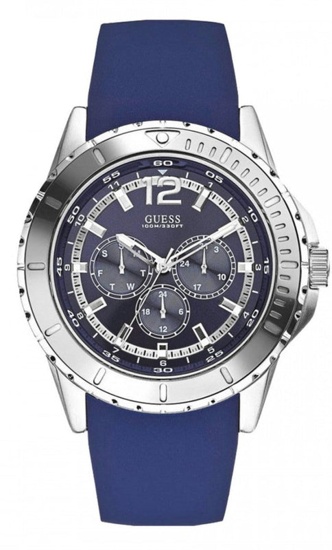 Guess Maverick Black Dial Rubber Strap Watch for Men - W0485G3 Authentic Buy Shop Now