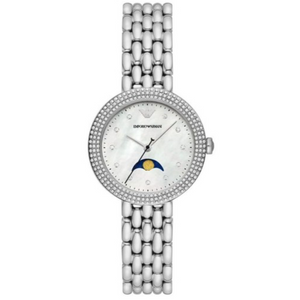 Emporio Armani Rosa Quartz Mother of Pearl Dial Silver Steel Strap Watch For Women - AR11461 Authentic Buy Shop Now
