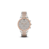 Emporio Armani Beta Chronograph Grey Dial Two Tone Steel Strap Watch For Men - AR1864 Authentic Buy Shop Now