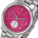 Michael Kors Runway Chronograph Pink Dial Silver Steel Strap Watch for Women - MK6160 Authentic Buy Shop Now