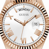 Guess Luna White Dial Rose Gold Steel Strap Watch for Women - GW0308L3 Authentic Buy Shop Now