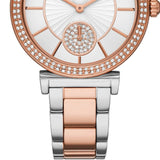 Michael Kors Abbey Three-Hand White Dial Two Tone Steel Strap Watch for Women - MK4616 Authentic Buy Shop Now