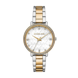 Michael Kors Pyper Three Hand White Dial Two Tone Steel Strap Watch For Women - MK4595 Authentic Buy Shop Now