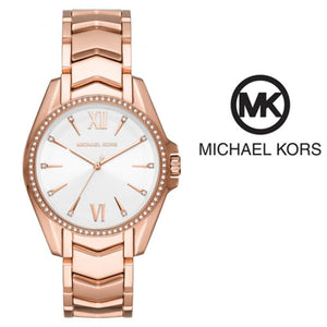Michael Kors Whitney Quartz White Dial Rose Gold Steel Strap Watch For Women - MK6694 Authentic Buy Shop Now