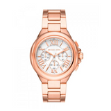 Michael Kors Camille Chronograph White Dial Rose Gold Steel Strap Watch For Women - MK7271 Authentic Buy Shop Now