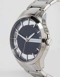 Armani Exchange Hampton Chronograph Black Dial Silver Steel Strap Watch For Men - AX2179 Authentic Buy Shop Now