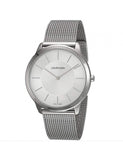 Calvin Klein Minimal White Dial Silver Mesh Bracelet Watch for Men - K3M22126 Authentic Buy Shop Now