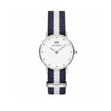 Daniel Wellington Classy Glasgow White Dial Two Tone NATO Strap Watch For Women - DW00100074 Authentic Buy Shop Now