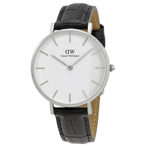 Daniel Wellington Classic Petite Reading White Dial Black Leather Strap Watch For Women - DW00100185 Authentic Buy Shop Now