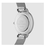 Daniel Wellington Petite Sterling Black Dial Silver Mesh Bracelet Watch For Women - DW00100304 Authentic Buy Shop Now