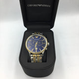 Emporio Armani Classic Blue Dial Two Tone Steel Strap Watch For Men - AR1847 Authentic Buy Shop Now