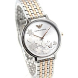 Emporio Armani Silver Sunray Dial Two Tone Steel Strap Watch For Women - AR11113 Authentic Buy Shop Now