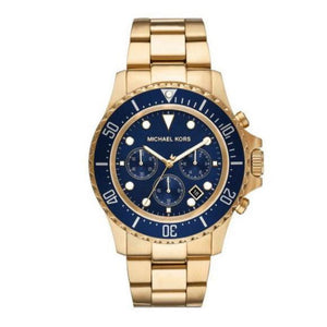 Michael Kors Everest Chronograph Blue Dial Two Tone Steel Strap Watch For Men - MK8978 Authentic Buy Shop Now