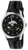 Gucci G-Timeless Moonphase Black Dial Black Leather Strap Watch For Men - YA126327 Authentic Buy Shop Now