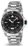 Gucci Dive Quartz Black Dial Silver Steel Strap Watch For Men - YA136221 Authentic Buy Shop Now