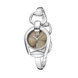 Gucci Horsebit Collection Quartz Brown Dial Silver Steel Strap Watch For Women - YA139501 Authentic Buy Shop Now
