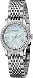 Gucci G Timeless Diamonds Mother of Pearl Dial Silver Steel Strap Watch For Women - YA126506 Authentic Buy Shop Now
