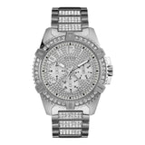 Guess Zeus Multifunction Diamonds Silver Dial Silver Steel Strap Watch for Men - GW0209G1 Authentic Buy Shop Now