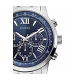 Guess Horizon Chronograph Quartz Blue Dial Silver Steel Strap Watch for Men - W0379G3 Authentic Buy Shop Now