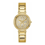 Guess Lily Quartz Gold Dial Gold Steel Strap Watch For Women - GW0528L2 Authentic Buy Shop Now