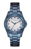 Guess Pinwheel Analog Silver Dial Blue Steel Strap Watch for Women - W0702L1 Authentic Buy Shop Now
