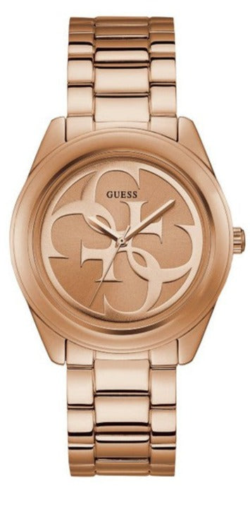 Guess G-Twist Rose Gold Dial Rose Gold Steel Strap Watch for Women - W1082L3 Authentic Buy Shop Now