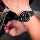 Guess Tread Black Dial Black Rubber Strap Watch for Men - W0967G1 Authentic Buy Shop Now