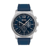 Hugo Boss Professional Chronograph Blue Dial Blue Silicone Strap Watch for Men - 1513526 Authentic Buy Shop Now