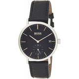 Hugo Boss Corporal Black Dial Black Leather Strap Watch for Men - 1513638 Authentic Buy Shop Now