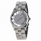 Marc Jacobs Henry Transparent Silver Dial Silver Steel Strap Watch for Women - MBM3205 Authentic Buy Shop Now