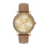 Michael Kors Corey Analog Gold Dial Brown Leather Strap Watch for Women - MK2986 Authentic Buy Shop Now