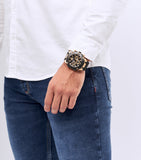 Guess Navigator Chronograph Black Dial Black Rubber Strap Watch for Men - GW0264G3 Authentic Buy Shop Now