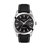 Tissot Gentleman Powermatic 80 Silicium Black Dial Black Leather Strap Watch For Men - T127.407.16.051.00 Authentic Buy Shop Now