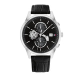 Tommy Hilfiger Weston Chronograph Black Dial Black Leather Strap Watch For Men - 1710502 Authentic Buy Shop Now