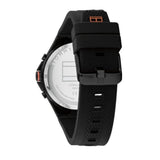 Tommy Hilfiger Justin Black Dial Black Rubber Strap Watch For Men - 1792056 Authentic Buy Shop Now