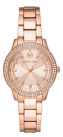 Michael Kors Tibby Pave Rose Gold Dial Rose Gold Steel Strap Watch for Women - MK1058 Authentic Buy Shop Now