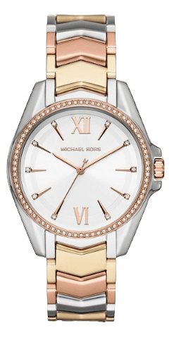 Michael Kors Whitney Quartz White Dial Two Tone Steel Strap Watch For Women - MK6686 Authentic Buy Shop Now
