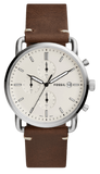 Fossil The Commuter White Dial Brown Leather Strap Watch for Men - FS5402 Authentic Buy Shop Now