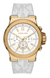 Michael Kors Dylan Chronograph White Dial White Rubber Strap Watch For Men - MK8937 Authentic Buy Shop Now