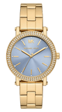 Michael Kors Quartz Blue Dial Gold Steel Strap Watch for Men - MKO1048 Authentic Buy Shop Now