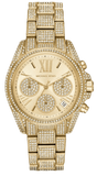 Michael Kors Mini Bradshaw Crystals Gold Dial Gold Steel Strap Watch For Women - MK6494 Authentic Buy Shop Now