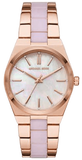 Michael Kors Channing Quartz Mother of Pearl Pink Dial Two Tone Steel Strap Watch For Women - MK6652 Authentic Buy Shop Now