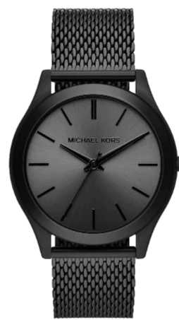 Michael Kors Runway Three-Hand Black Dial Black Mesh Strap Watch for Men - MK1085 Authentic Buy Shop Now