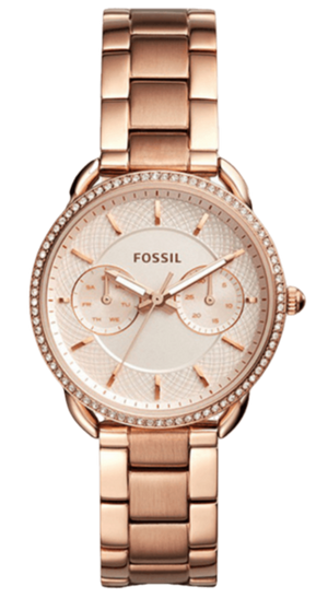 Fossil Tailor Rose Gold Dial Rose Gold Steel Strap Watch for Women - ES4264 Authentic Buy Shop Now