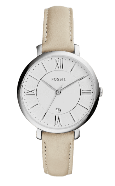 Fossil Jacqueline White Dial Beige Leather Strap Watch for Women - ES3793 Authentic Buy Shop Now