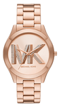 Michael Kors Slim Runway Analog Rose Gold Dial Rose Gold Steel Strap Watch For Women - MK4733 Authentic Buy Shop Now