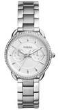 Fossil Tailor White Dial Silver Steel Strap Watch for Women - ES4262 Authentic Buy Shop Now