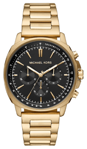 Michael Kors Sullivan Quartz Black Dial Gold Steel Strap Watch For Men - MK8969 Authentic Buy Shop Now